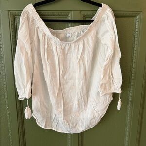 Old Navy Women's Off-Shoulder White Blouse